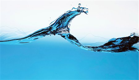 fluid splashing - Blue waves of water Stock Photo - Premium Royalty-Free, Code: 659-06901653