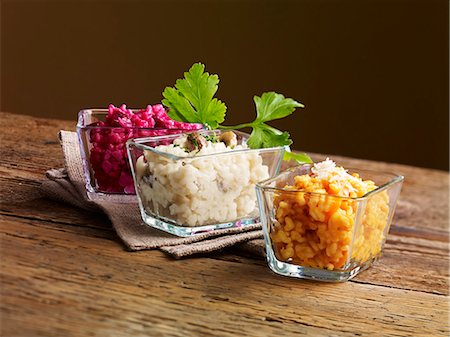 food autumn - Risotto served three ways Stock Photo - Premium Royalty-Free, Code: 659-06902352