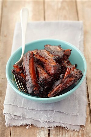 roasted (meat) - Roasted pork ribs Stock Photo - Premium Royalty-Free, Code: 659-06902467