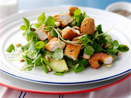 simsearch:659-07959346,k - Chicken teriyaki and avocado salad Stockbilder - Premium RF Lizenzfrei, Bildnummer: 659-06902504