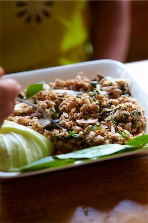 Thai pork salad Foto de stock - Sin royalties Premium, Código: 659-06902508