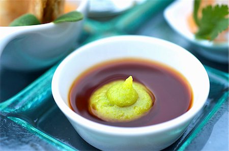 Soy sauce with wasabi Stock Photos - Page 1 : Masterfile