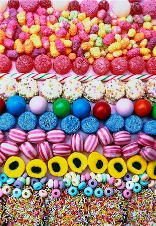 rows of coloured boiled sweets and candies Stock Photo - Premium Royalty-Free, Code: 659-06903164