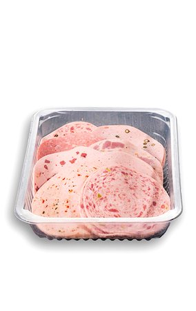 simsearch:659-06902631,k - Sliced cold meat in a plastic container Stock Photo - Premium Royalty-Free, Code: 659-06903459