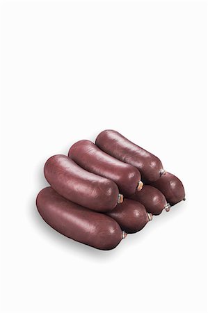 Several black pudding sausages Foto de stock - Sin royalties Premium, Código: 659-06903463