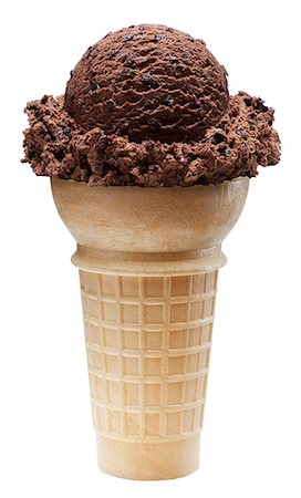 Chocolate ice cream in a waffle Stock Photo - Premium Royalty-Free, Code: 659-06903778
