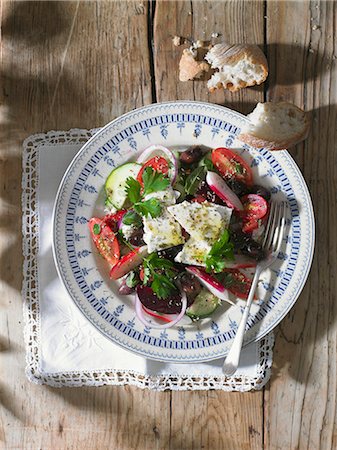 red beet dish - Beetroot salad with radishes and feta Stock Photo - Premium Royalty-Free, Code: 659-06903855