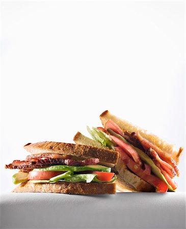 sandwich food - Halved BLT Sandwich Stock Photo - Premium Royalty-Free, Code: 659-07026839