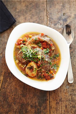 roast not turkey not chicken not pork - Osso buco with herbs Stock Photo - Premium Royalty-Free, Code: 659-07027355