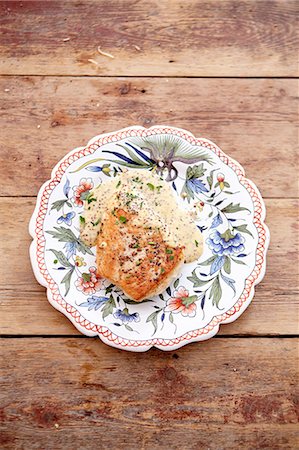 recipe meat top view - Chicken breast in a mustard sauce Stock Photo - Premium Royalty-Free, Code: 659-07027374