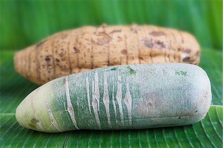 simsearch:659-07028612,k - A green radish, with a maranta root in the background Stock Photo - Premium Royalty-Free, Code: 659-07027512