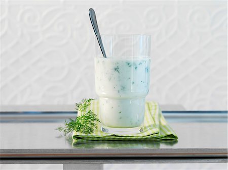 simsearch:659-08419925,k - A yoghurt and herb drink Stock Photo - Premium Royalty-Free, Code: 659-07027734