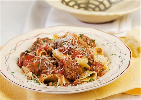 simsearch:659-08940536,k - Pasta with meatballs and tomatoes Stock Photo - Premium Royalty-Free, Code: 659-07028220