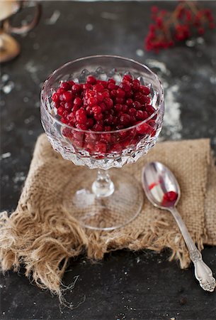 preserves - Lingonberries in a Crystal Cup Stock Photo - Premium Royalty-Free, Code: 659-07028458