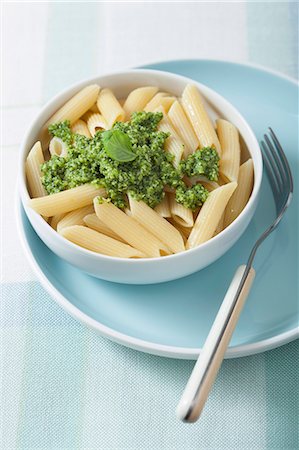 simsearch:659-08897224,k - Penne with pesto Stock Photo - Premium Royalty-Free, Code: 659-07028876