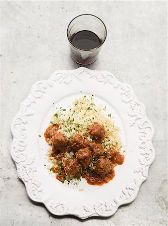 food plate meat - Spiced Meatballs Stock Photo - Premium Royalty-Free, Code: 659-07028991