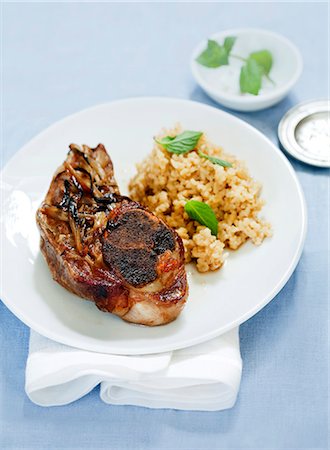 simsearch:659-06154402,k - Lamb with bulgur and mint Stock Photo - Premium Royalty-Free, Code: 659-07069239