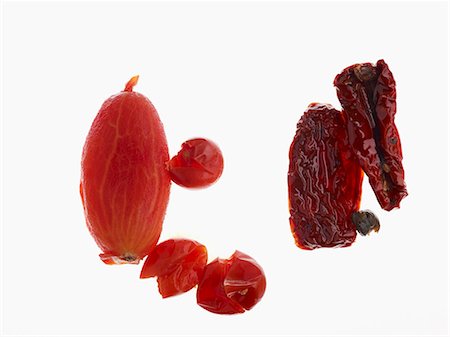 dried tomato - A tinned tomato, cocktail tomatoes and sundried tomatoes Stock Photo - Premium Royalty-Free, Code: 659-07069423