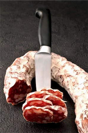 salami slice - Salami, France Stock Photo - Premium Royalty-Free, Code: 659-07069805