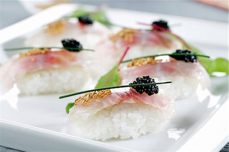 Bream sushi Stock Photo - Premium Royalty-Free, Code: 659-07598166