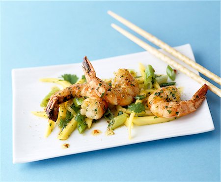 simsearch:659-03526762,k - King prawns with beans and coriander (Asia) Stock Photo - Premium Royalty-Free, Code: 659-07598198