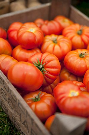 simsearch:659-07028412,k - Lots of beef tomatoes in a crate Photographie de stock - Premium Libres de Droits, Code: 659-07598979