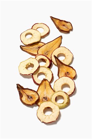 seco - Apple rings and slices of pear; dried Foto de stock - Sin royalties Premium, Código: 659-07599304