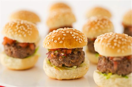 Mini burgers Stock Photo - Premium Royalty-Free, Code: 659-07609982