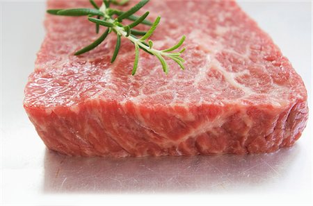 simsearch:659-06152387,k - Kobe beef steak with fresh rosemary Stock Photo - Premium Royalty-Free, Code: 659-07610239