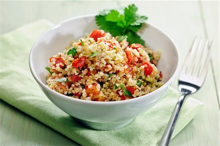 food photography - Tablouleh (bulgur salad with tomatoes, mint and parsley, Lebanon) Stock Photo - Premium Royalty-Free, Code: 659-07738680