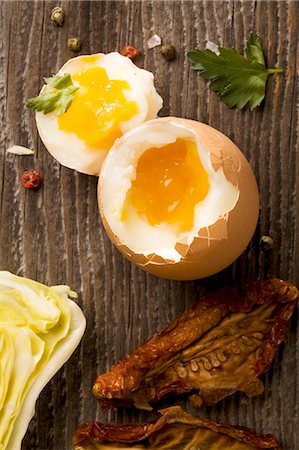 A soft boiled egg Stock Photo - Premium Royalty-Free, Code: 659-07958316