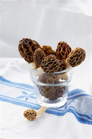 simsearch:659-06373714,k - A glass of fresh morel mushrooms Stock Photo - Premium Royalty-Free, Code: 659-07958814