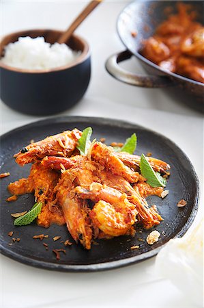 simsearch:659-07610281,k - Prawns with sambal and a side of rice (Malaysia) Photographie de stock - Premium Libres de Droits, Code: 659-07959193