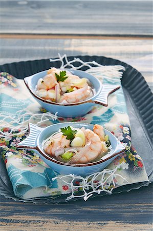 Prawn ceviche with lemons and coriander Stock Photo - Premium Royalty-Free, Code: 659-07959922