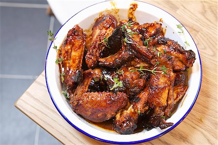 simsearch:659-07609665,k - Glazed grilled chicken wings Stock Photo - Premium Royalty-Free, Code: 659-08147330