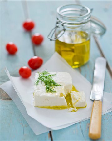 sheeps cheese - Feta cheese in olive oil Stock Photo - Premium Royalty-Free, Code: 659-08147648