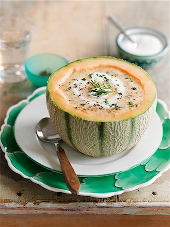 simsearch:659-07069530,k - Cold melon soup with ginger Foto de stock - Sin royalties Premium, Código: 659-08147852