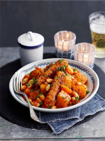 simsearch:659-01863951,k - Bean stew with sweet potatoes and sausage Stock Photo - Premium Royalty-Free, Code: 659-08147920