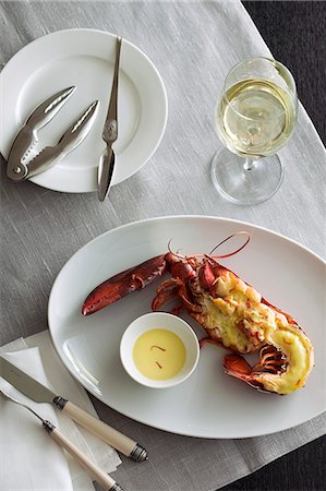 safran (épice) - Gratinated lobster with saffron sauce Photographie de stock - Premium Libres de Droits, Code: 659-08148119