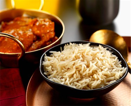 rice without people - Basmati rice and beef curry Stock Photo - Premium Royalty-Free, Code: 659-08418973