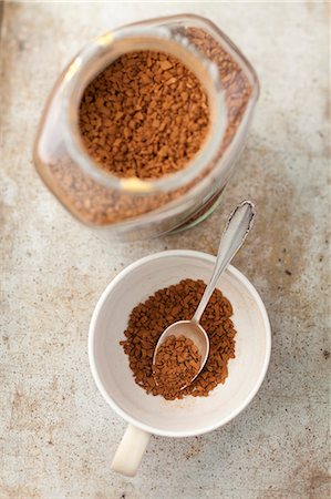 rustic spoon - Granulated coffee Stock Photo - Premium Royalty-Free, Code: 659-08419526