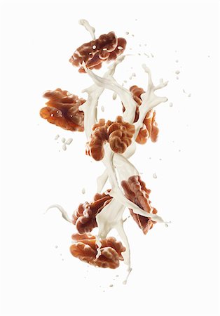 symbolic picture - A splash of walnut milk Stock Photo - Premium Royalty-Free, Code: 659-08419933