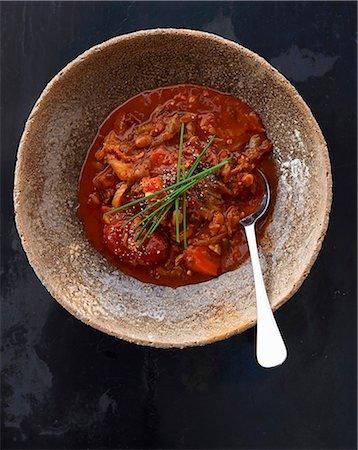 soup top view - Ribolitta (Tuscan vegetable soup, Italy) Photographie de stock - Premium Libres de Droits, Code: 659-08420115