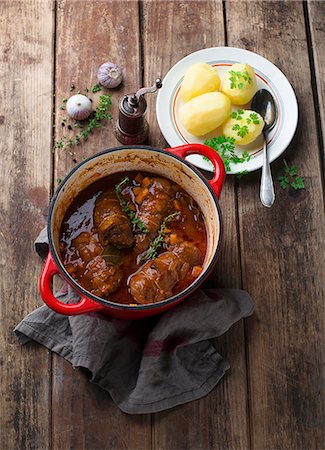 simsearch:659-08419571,k - Beef roulade with potatoes Stock Photo - Premium Royalty-Free, Code: 659-08512759