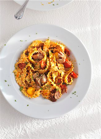 simsearch:659-07028313,k - Reginette with pork ragout and tomatoes Stock Photo - Premium Royalty-Free, Code: 659-08512928