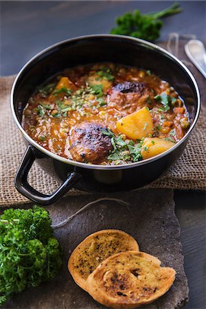 Potato and meat stew with tomato sauce Stock Photo - Premium Royalty-Free, Code: 659-08895825