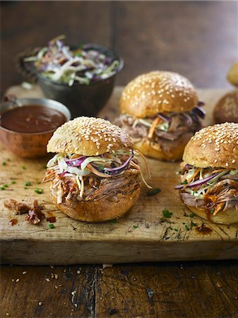 Maple Mustards Pulled Pork Buns Stock Photo - Premium Royalty-Free, Code: 659-08895990