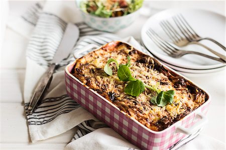 Moussaka in a baking dish Stock Photo - Premium Royalty-Free, Code: 659-08896139