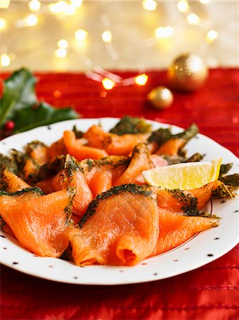 simsearch:659-06186215,k - Christmas Tree Smoked Salmon Stock Photo - Premium Royalty-Free, Code: 659-08896612