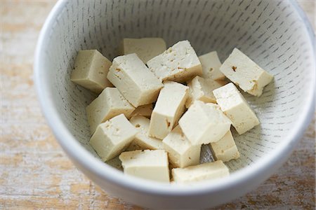 soya product - Diced tofu in a dish Stock Photo - Premium Royalty-Free, Code: 659-08897154